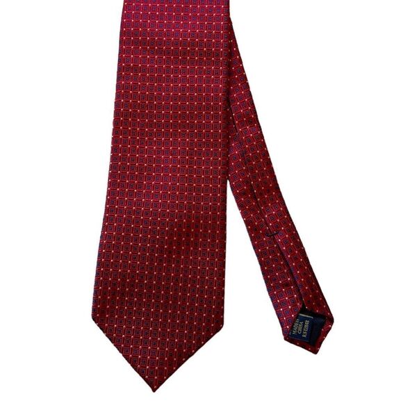 NWT Club Room 100% Silk Red Tie Polka Dot - Picture 3 of 6